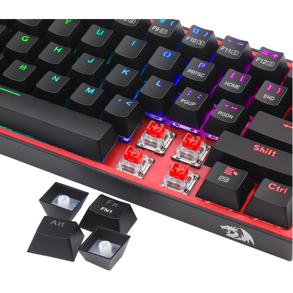 Redragon K616 Fizz Pro Red Switch Kablosuz Siyah Gaming Klavye