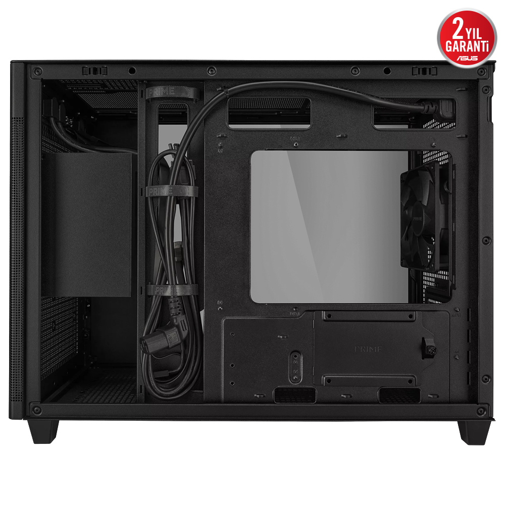ASUS Prime AP201 Temperli Cam USB 3.2 Type-C Siyah MicroATX Small Tower Kasa