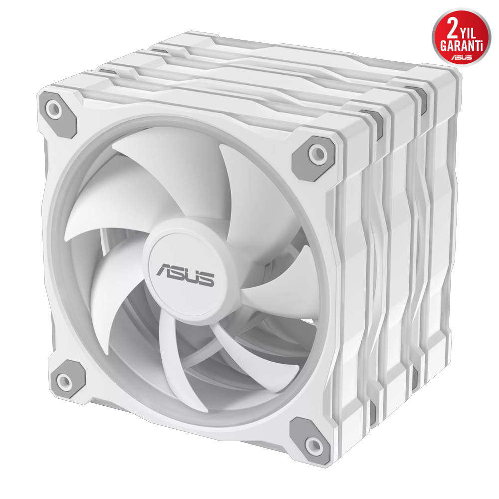 ASUS PRIME MR120 Reverse ARGB 120mm Üçlü Beyaz Kasa Fanı