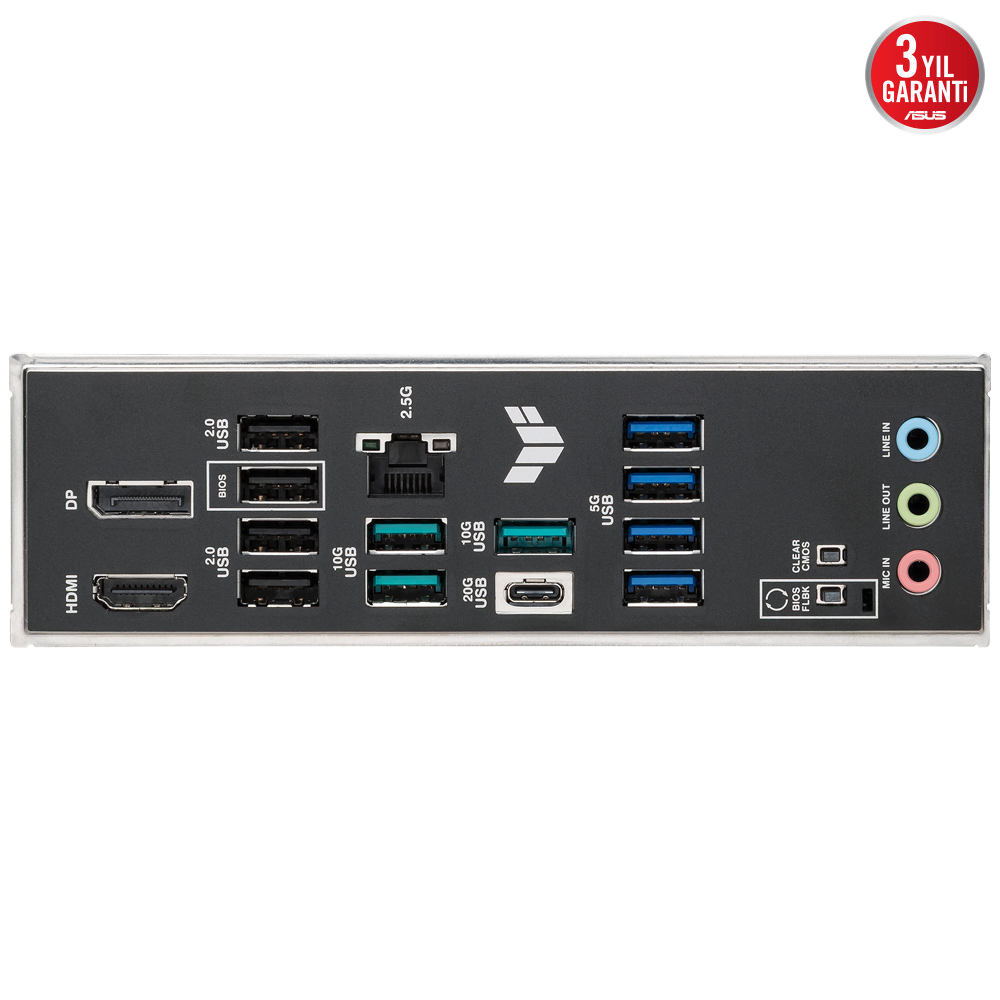 ASUS TUF GAMING B850M-PLUS II 8000MHz(OC) DDR5 Soket AM5 DP M.2 HDMI mATX Anakart