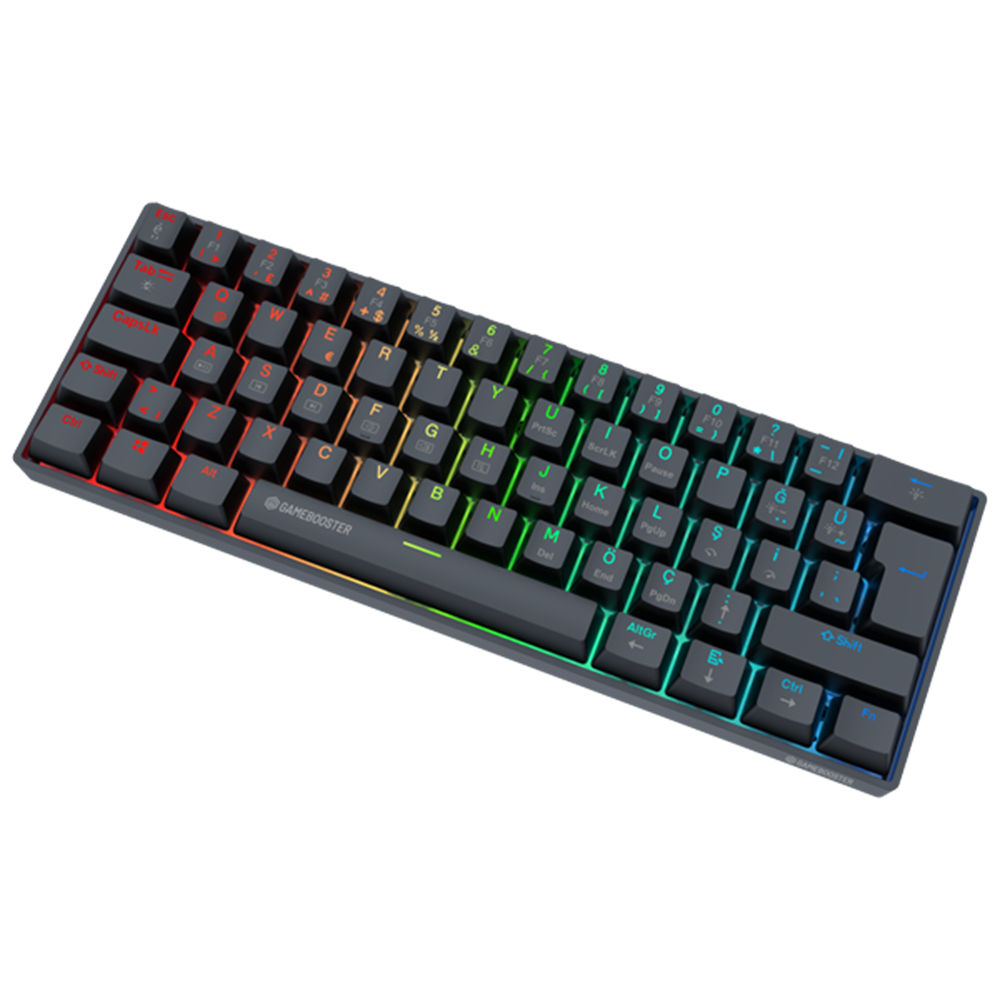 GameBooster Syma Blue Switch RGB Siyah Mekanik Kablolu Gaming Klavye
