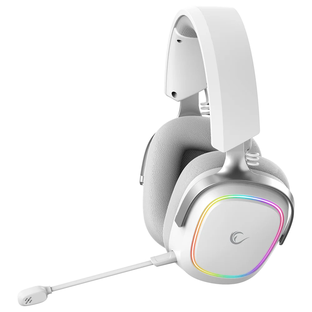 Rampage RETSU RGB Beyaz/Gri Kablosuz Gaming Kulaklık