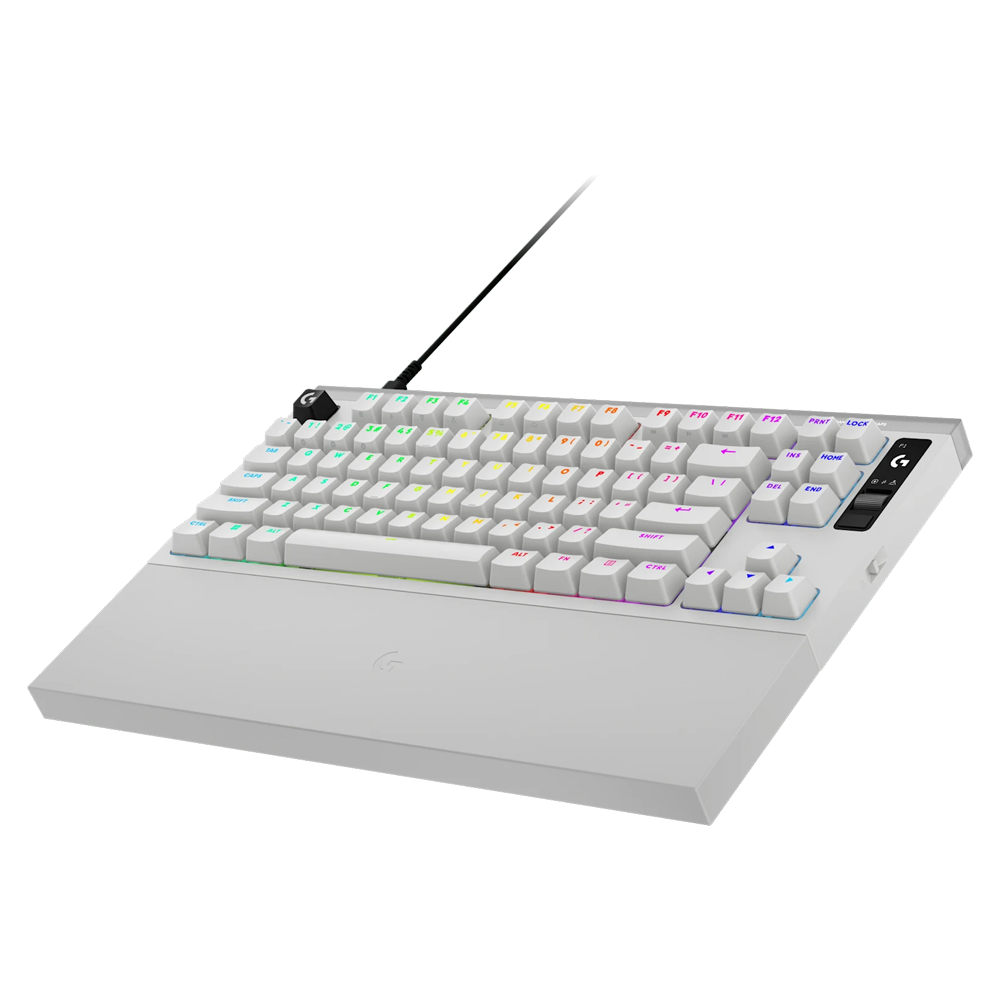  Logitech PRO X2 RAPID TKL Hall Effect OLED Ekranlı Manyetik Beyaz Kablolu Gaming Klavye