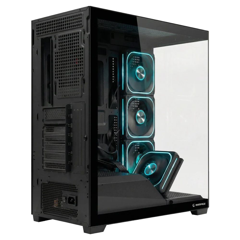 Rampage SYLON 850W 80+ Bronze Tempered Glass 5*12cm ARGB Siyah ATX Gaming Kasa
