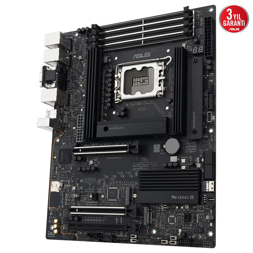 ASUS PRO WS W880 ACE SE 9066MHz(OC) DDR5 Soket 1851 M.2 HDMI Thunderbolt ATX Anakart