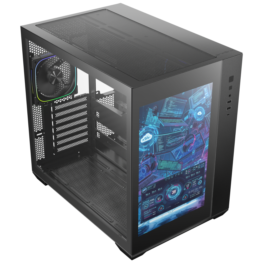 BITFENIX ALD 850W 80+ Bronze Tempered Glass 4x ARGB LCD Ekranlı USB 3.1 Siyah ATX Mid Tower Kasa