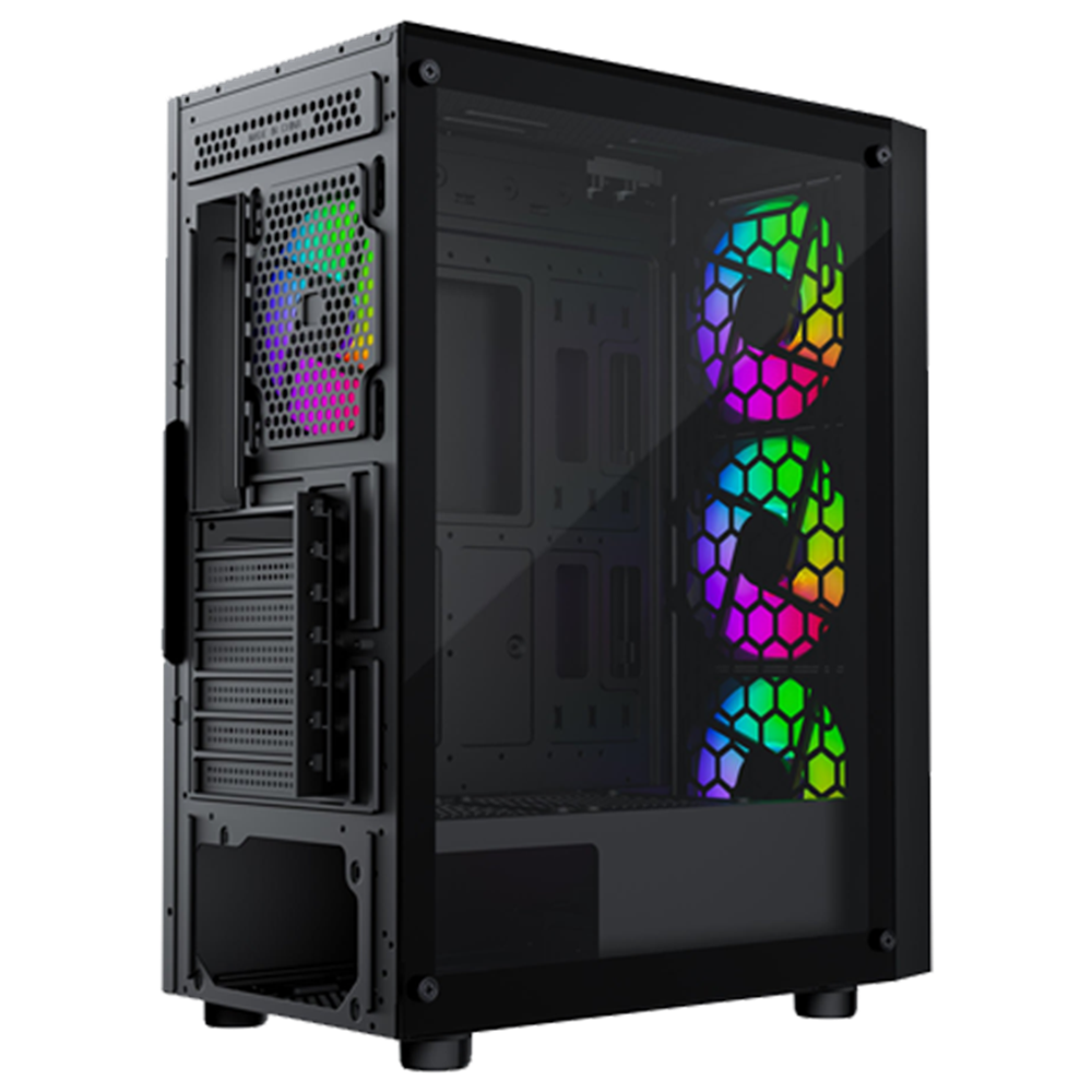 GameBooster CASTLE A651B 600W 80+ APFC RGB ATX Mid Tower Siyah Kasa