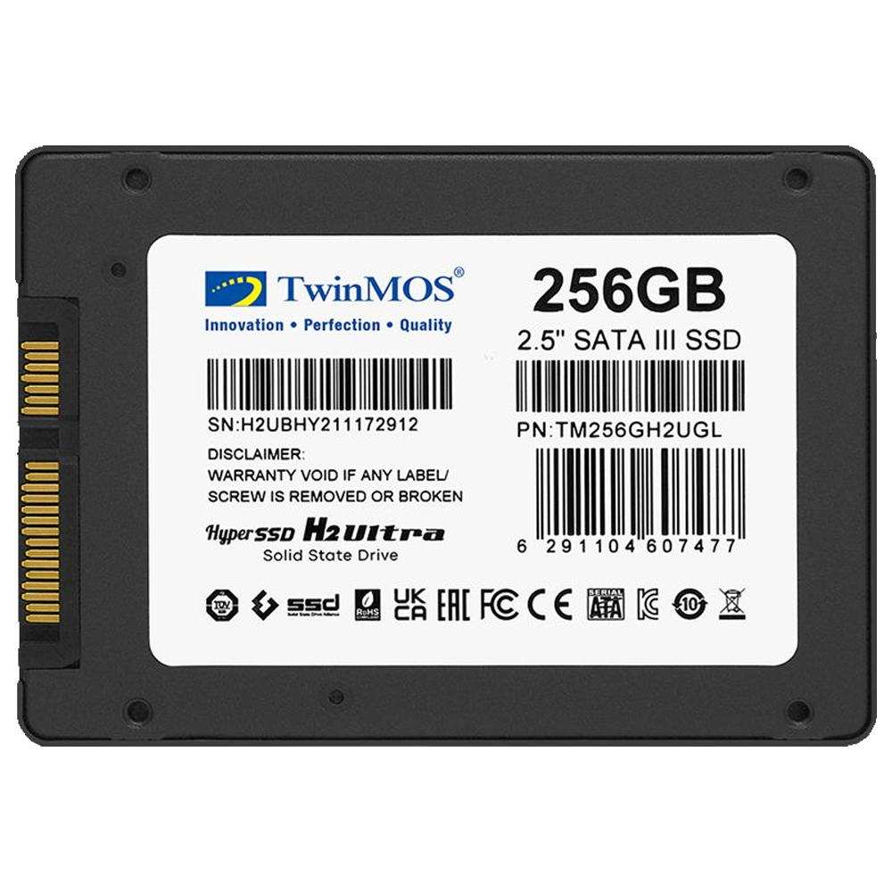 TwinMOS 256GB SATA3 2.5" SSD 580MB Okuma  550MB Yazma