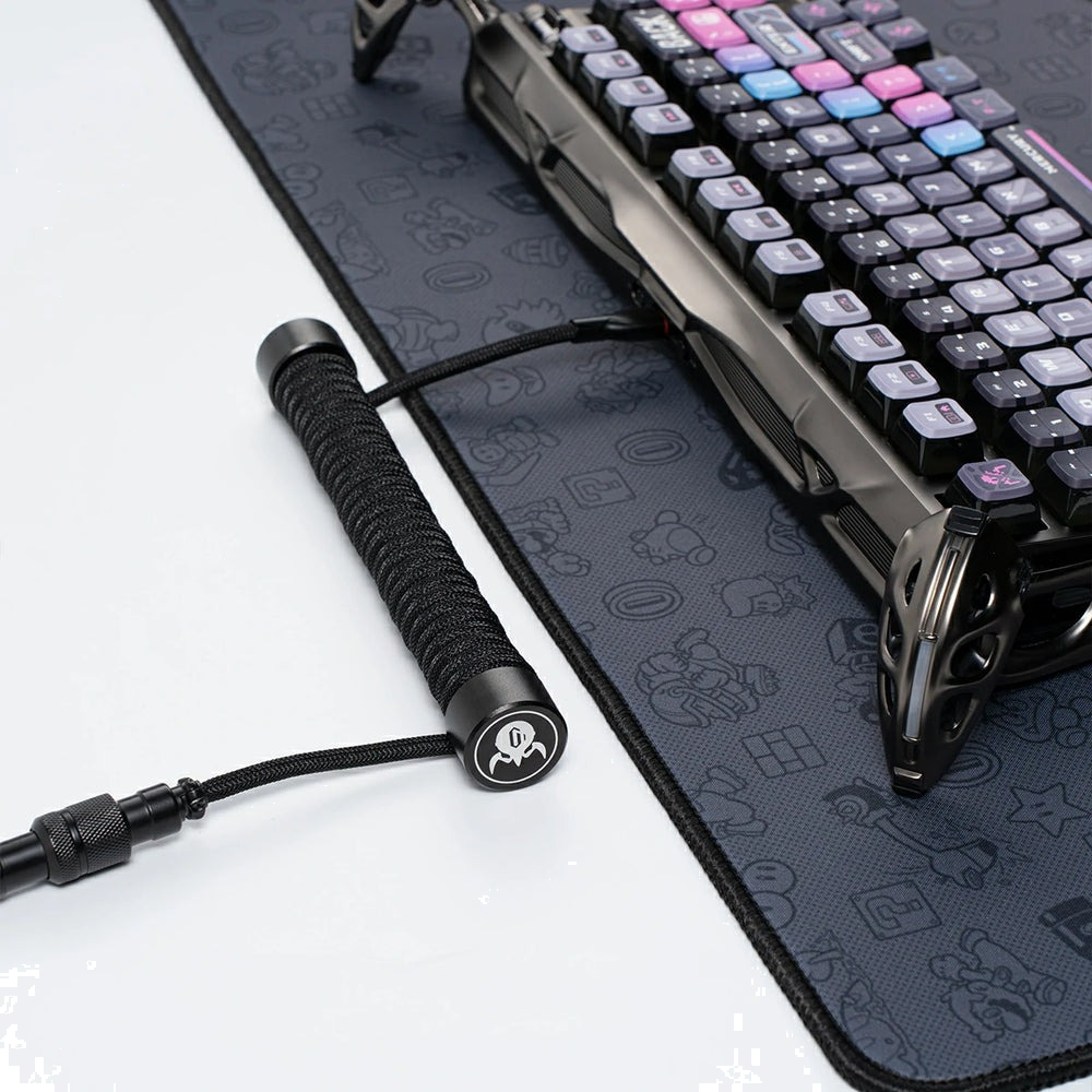 GravaStar Sarmal Aviator USB Type-C Mekanik Klavye Uyumlu Siyah Oyuncu Kablosu 1.85m