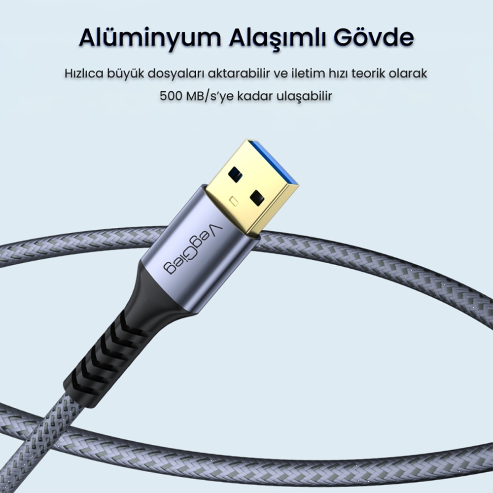 VegGieg USB 3.0 Uzatma Kablosu 2 Metre
