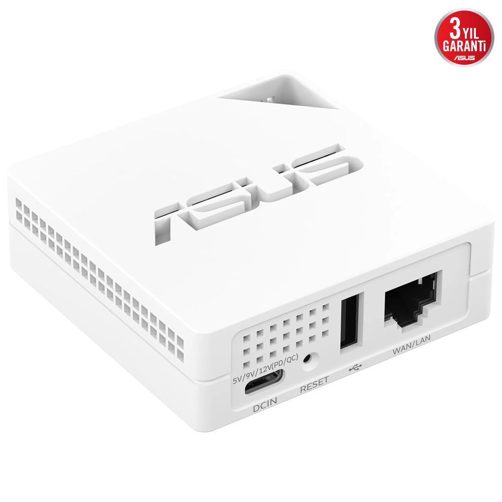 ASUS RT-AX50 GO AX1500 Çift Bantlı Wi-Fi 6 Beyaz Seyahat Router
