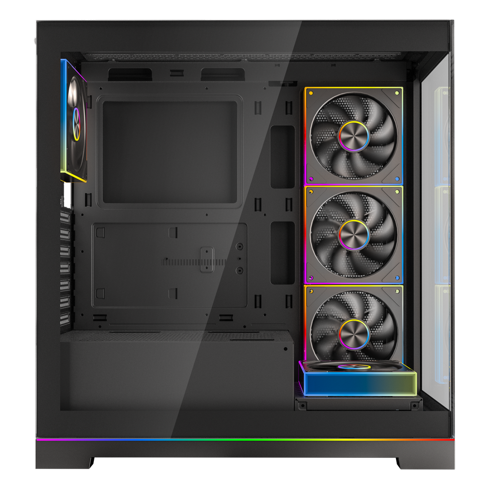 GameBooster NYVRA SYNC 850W 80+ Bronze ATX3.1 Gen5.1 SeaView ARGB ATX Mid Tower Siyah Kasa