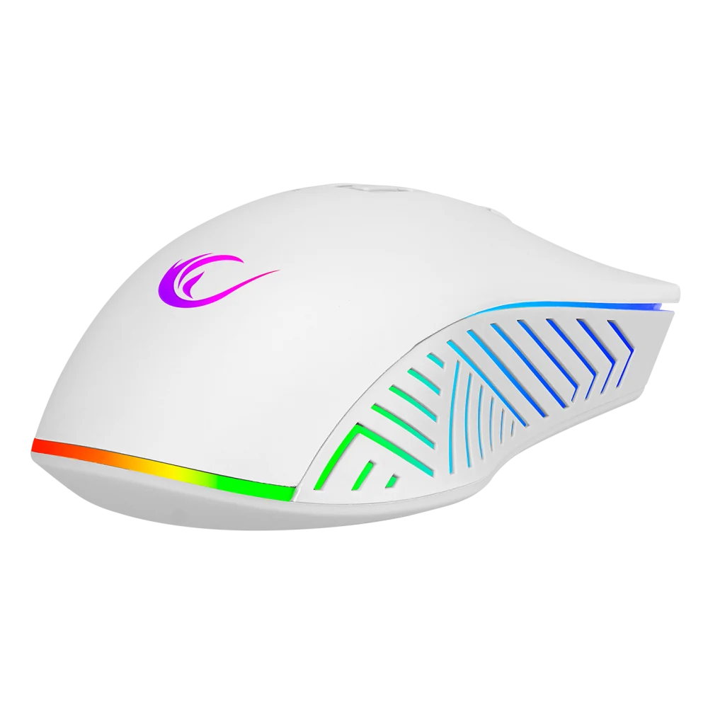  Rampage SMX-G68B SPEAR V2 12800DPI 125Hz RGB 7D Kablolu Beyaz Gaming Mouse