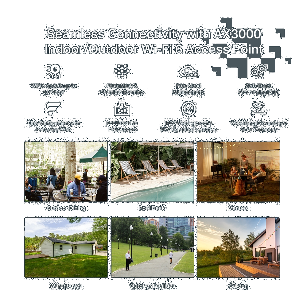 TP-LINK FESTA F61 OUTDOOR AX1800 WIFI6 Dış Mekan Access Point