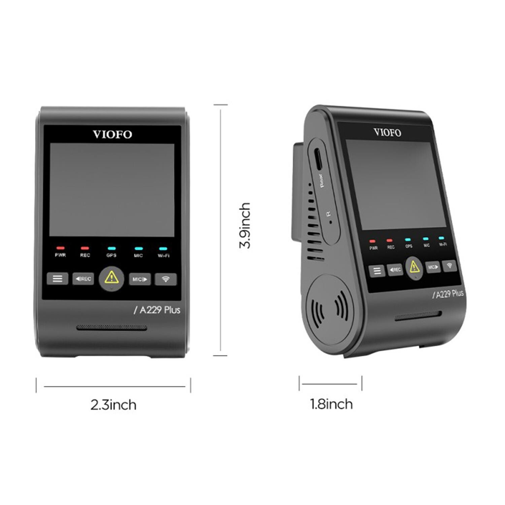VIOFO A229 Plus 2K HDR Sony Starvis 2 Sensörlü Wİ-Fi GPS'li Araç Kamerası