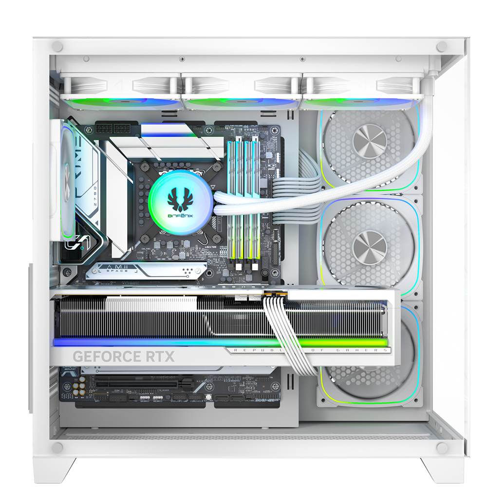 BitFenix COLII 750W 80+ Bronze ATX 3.1 Tempered Glass FRGB Beyaz ATX Mid Tower Kasa