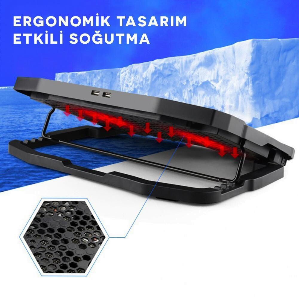 Juo C1 LED Aydınlatmalı Ekranlı Notebook Soğutucu