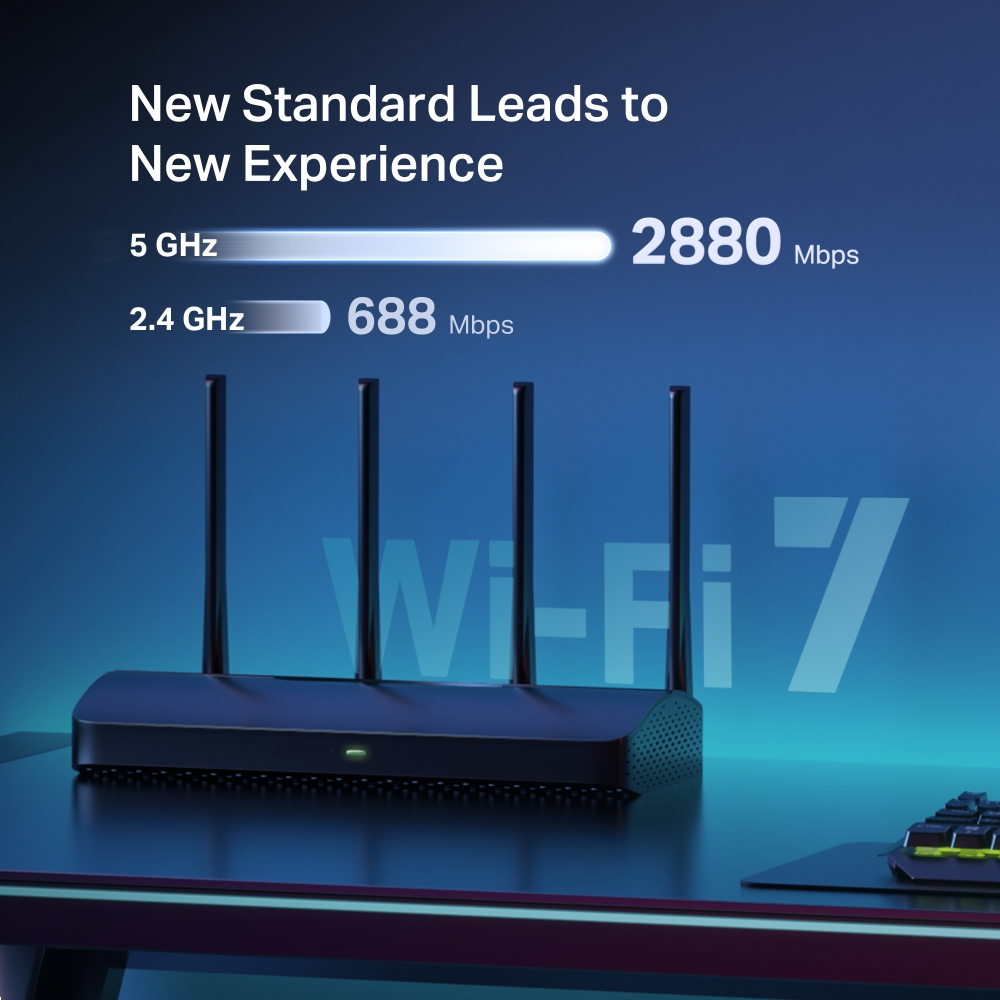 MERCUSYS MR27BE BE3600 Kablosuz Çift Bant WIFI 7 Gigabit Router
