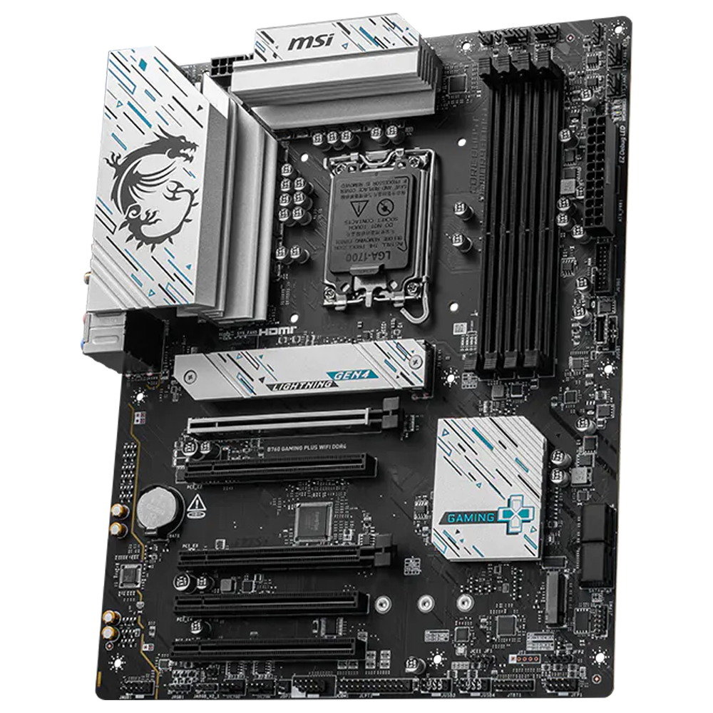 MSI B760 GAMING PLUS WIFI DDR4 5333MHz(OC) DDR4 Soket LGA 1700 M.2 HDMI DP ATX Anakart