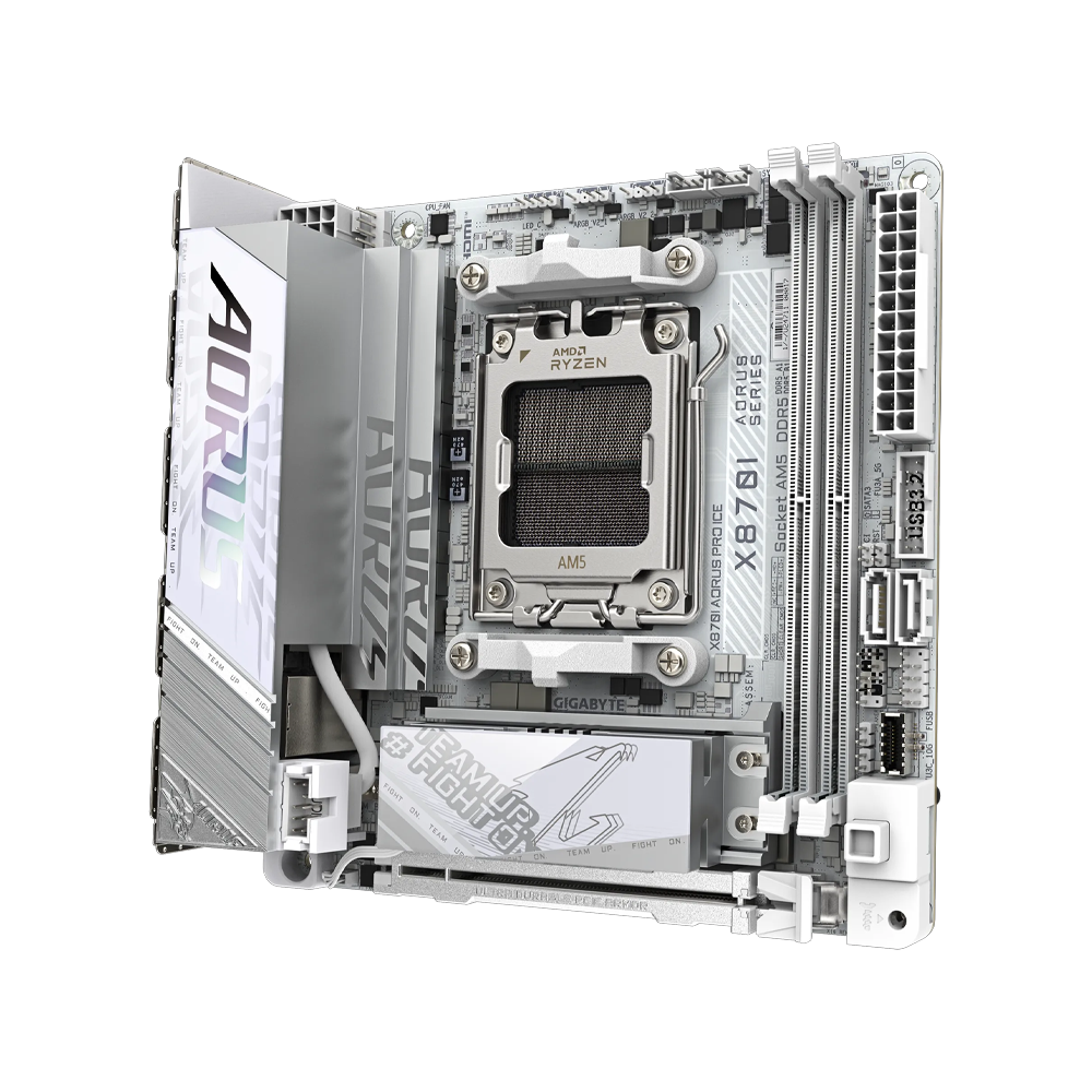 GIGABYTE X870I AORUS PRO ICE WIFI7 8400MHz(OC) DDR5 Soket AM5 M.2 HDMI Mini-ITX Anakart