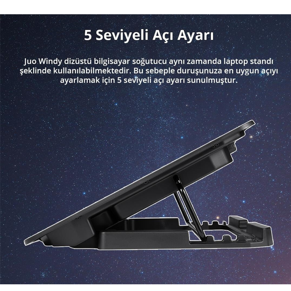 Juo Windy LED Aydınlatmalı Notebook Soğutucu