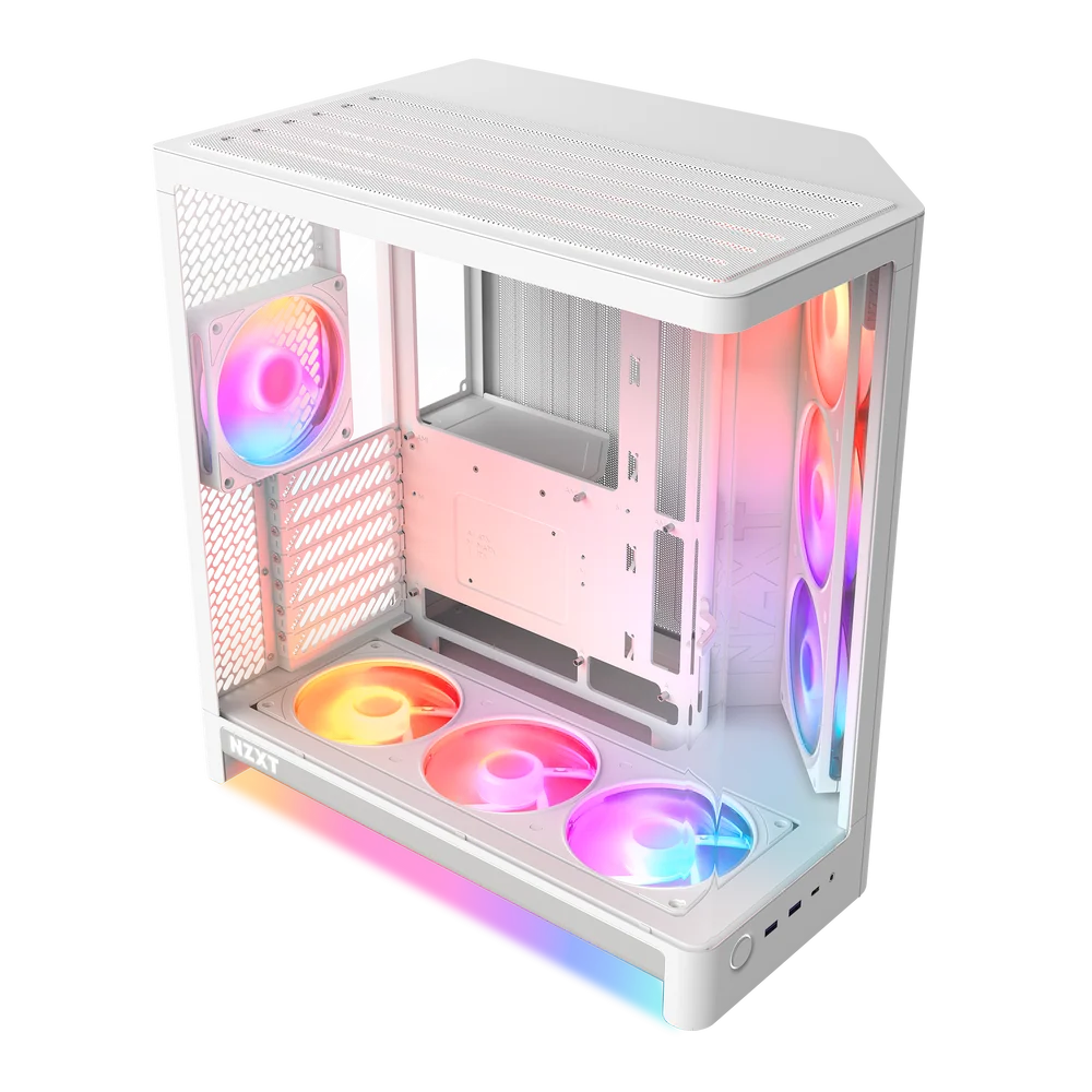 NZXT H6 RGB+ Tempered Glass USB 3.2 USB-C Beyaz ATX Kasa