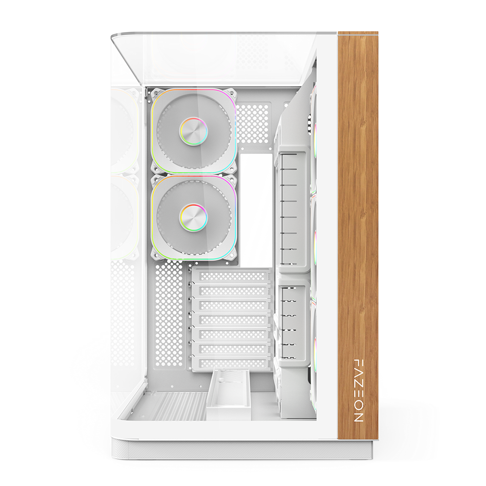 FAZEON F25 850W 80+ Bronze Full Modüler Gen5 Mesh 5x ARGB Fanlı Type-C Beyaz ATX Gaming Kasası