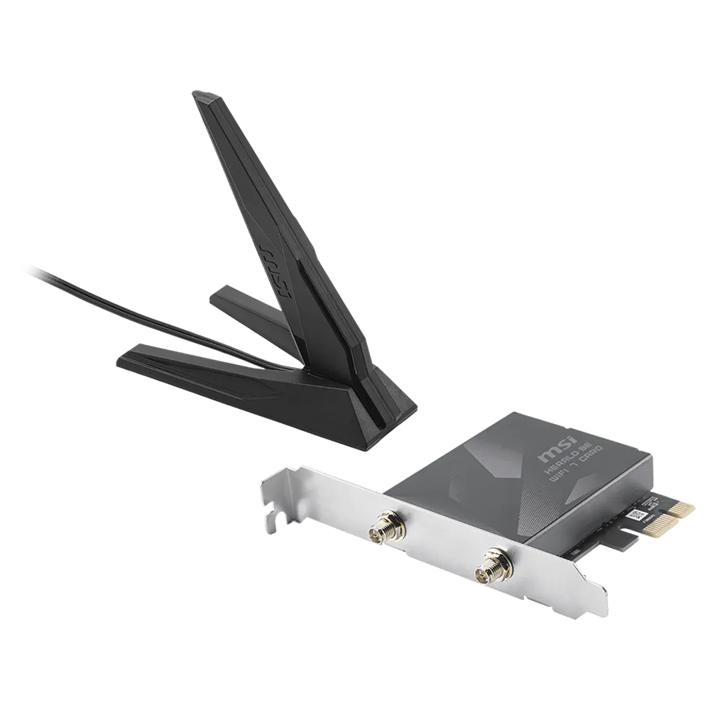 MSI HERALD BE9400 WIFI 7 PCIE CARD Wi-Fi 7 Bluetooth 5.4 PCIe Kartı