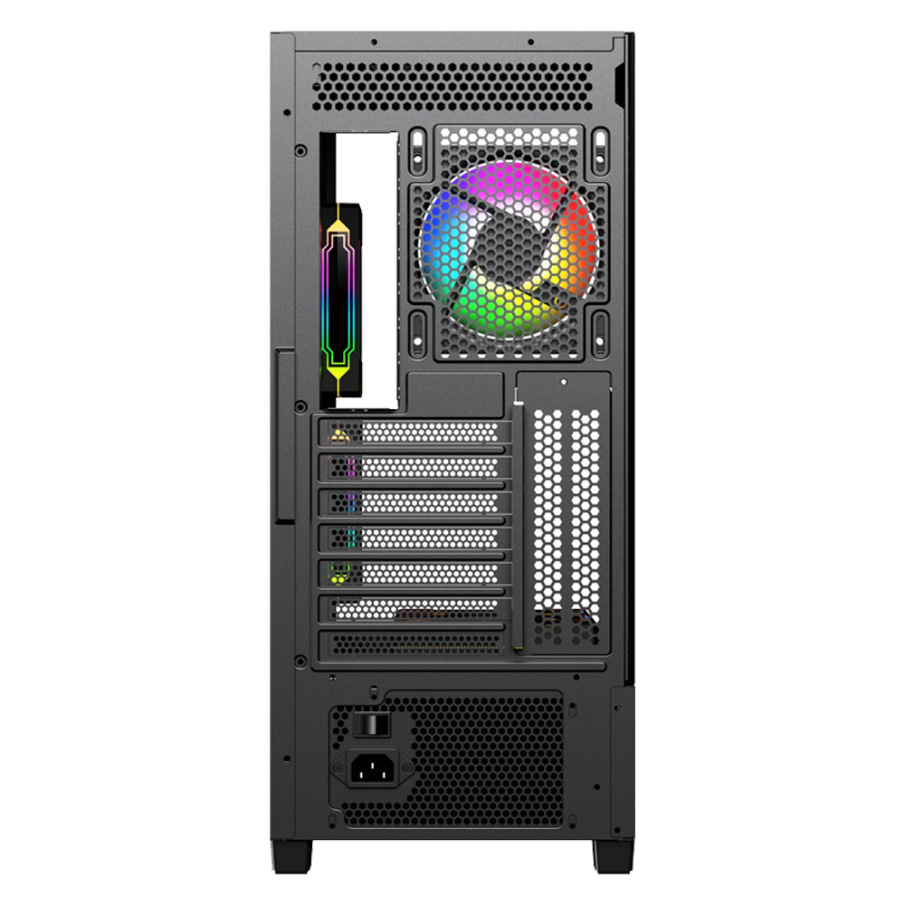 PowerBoost PB-PBE6075B 750W 80+ Bronze 6*12cm ARGB Fanlı USB 3.0 ATX Mid Tower Siyah Gaming Kasa