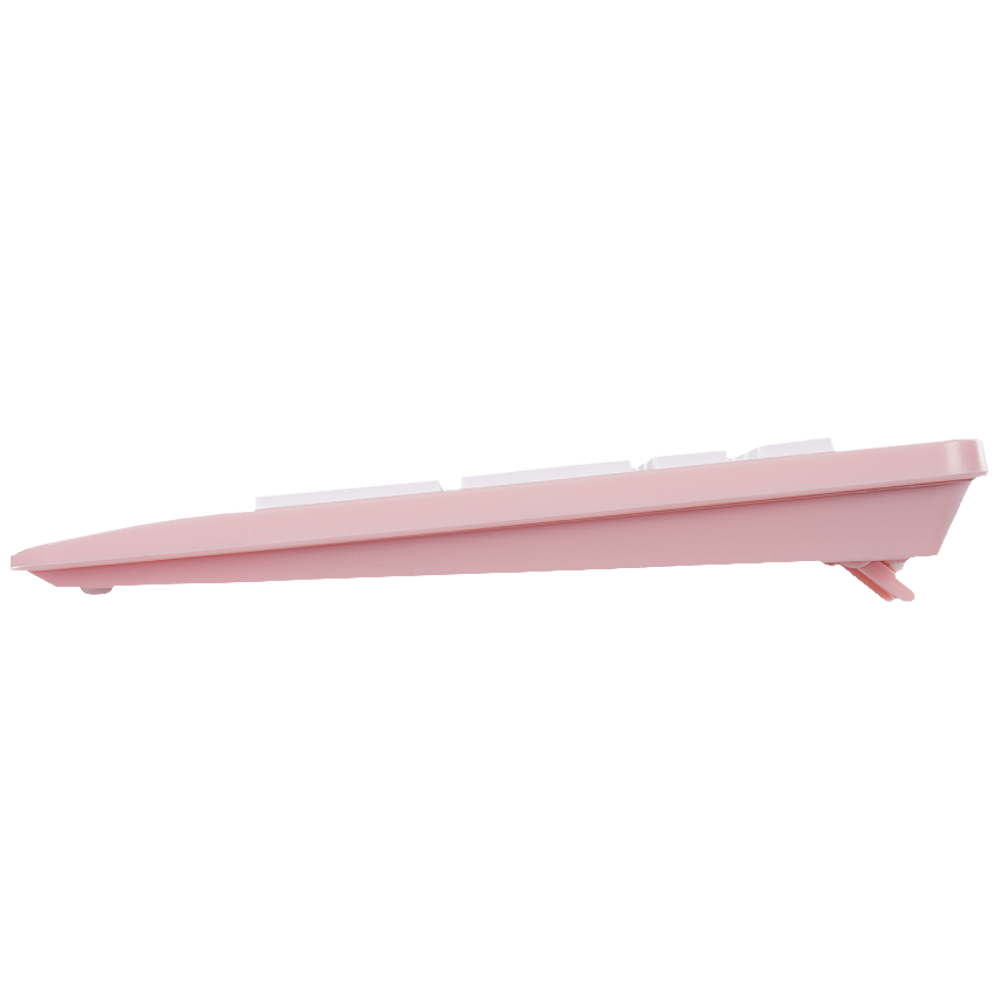 Everest KM-9676 Telefon Standlı Beyaz/Pembe Kablosuz Klavye Mouse Set