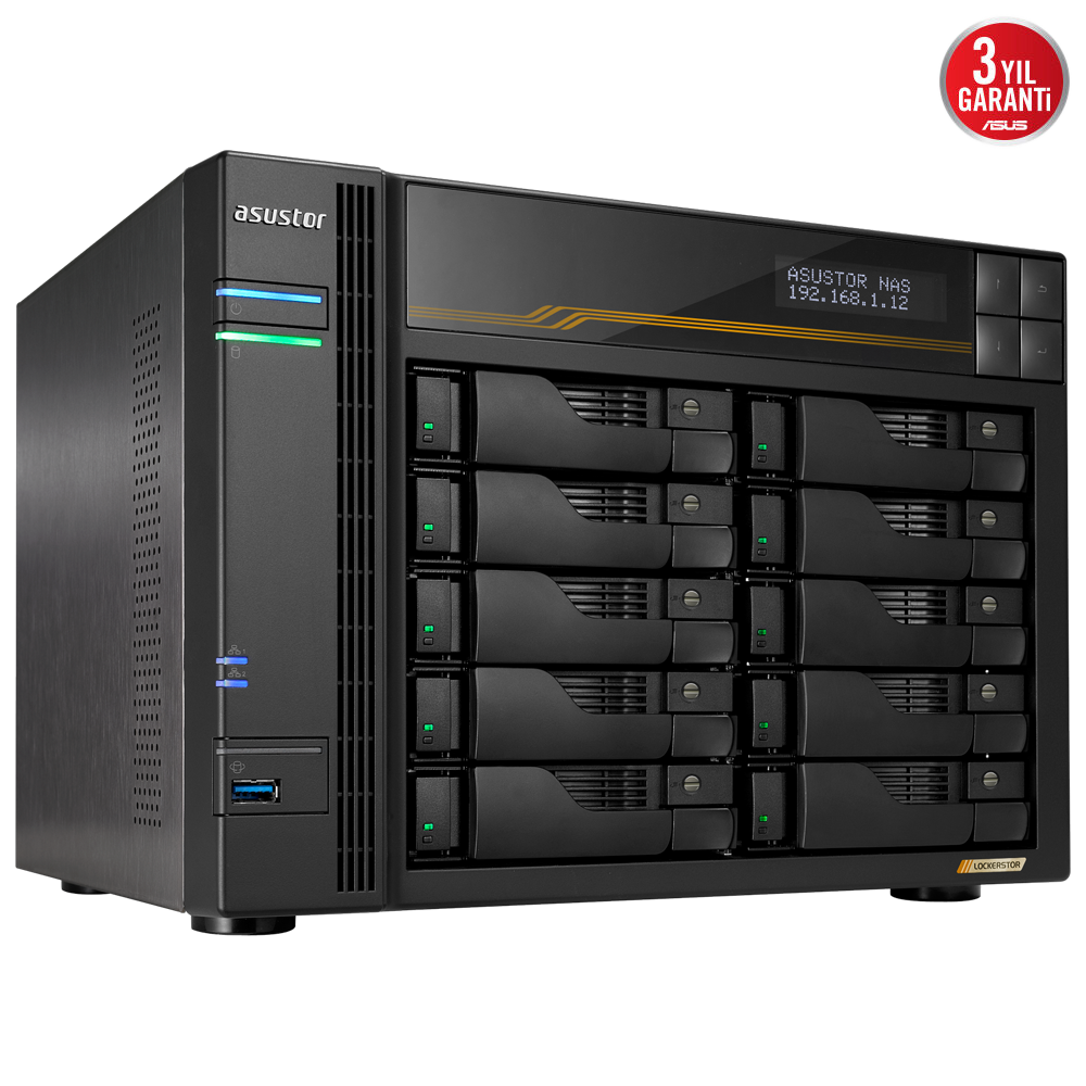 ASUSTOR LOCKERSTOR 10 Gen3 10 Yuvalı Desteği NAS Depolama Genişletici