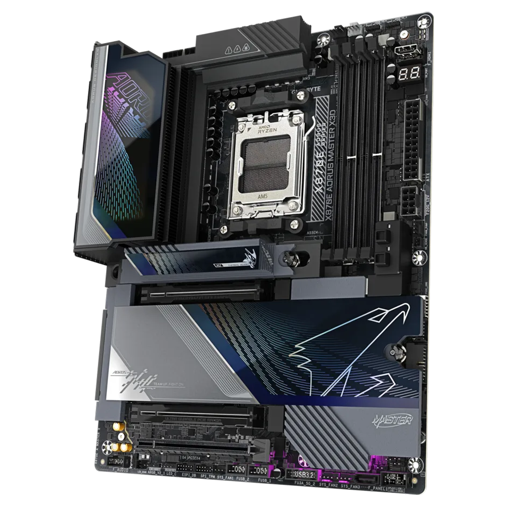 GIGABYTE X870E AORUS MASTER X3D WIFI7 9000MHz(OC) DDR5 Soket AM5 M.2 HDMI ATX Anakart