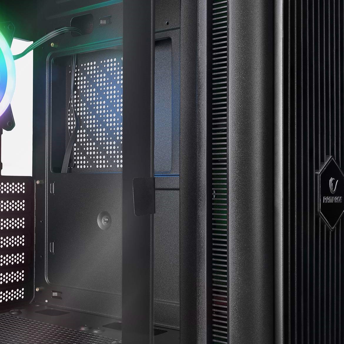 Rampage PROLIX 850W 80+ ARGB Fan+Kontrolcü Manyetik Temperli Camlı Mesh ATX Mid Tower Gaming Kasa