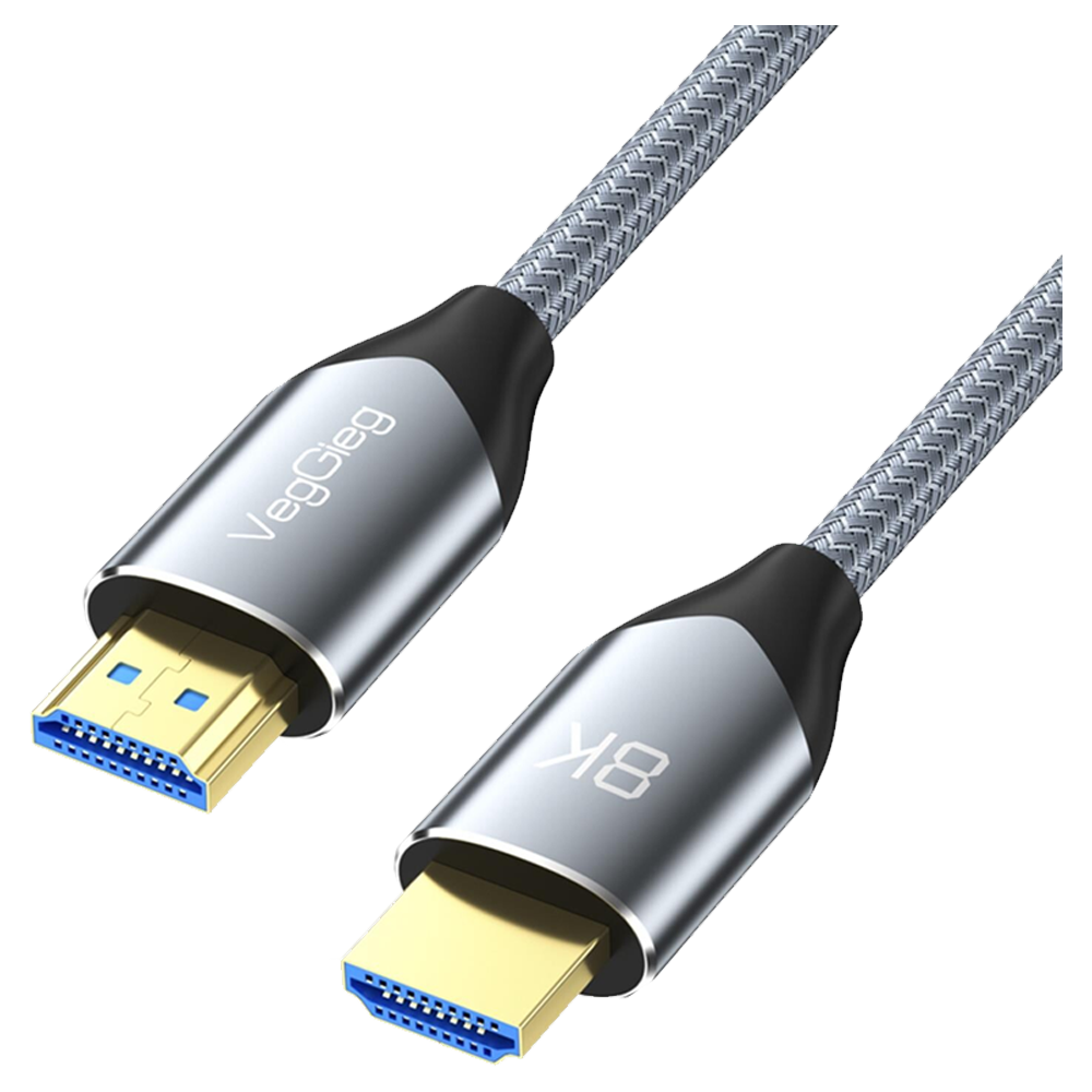 VegGieg 48Gbps HDR 8K 60Hz HDMI 2.1 Örgülü Kablo 2 Metre