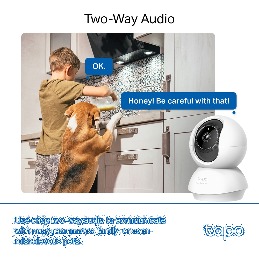 TP-LINK TAPO C230 Pan/Tilt Yapay Zekalı Wi-Fi Ev Güvenlik Kamerası