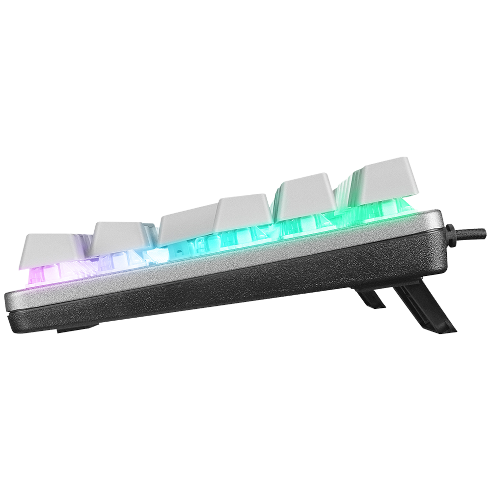 Rampage SNUG K14 TKL Beyaz/Gri USB Bağlantılı KRGD Blue Swich Q Mekanik Rainbow Gaming Klavye