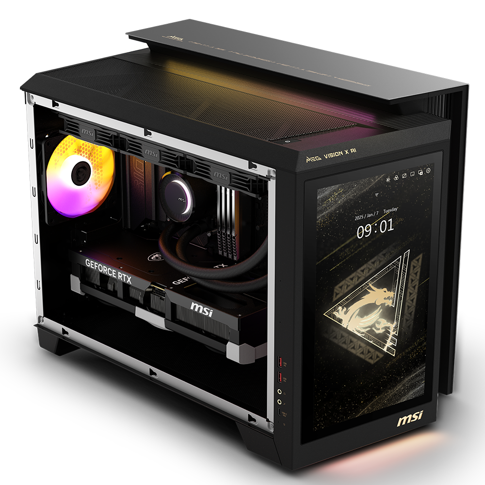 MSI MEG VISION X AI 2NVV9-056TR ULTRA 9 285K 32GB DDR5 2TB SSD RTX5080 VENTUS 3X 16G W11 Siyah Gaming Pc