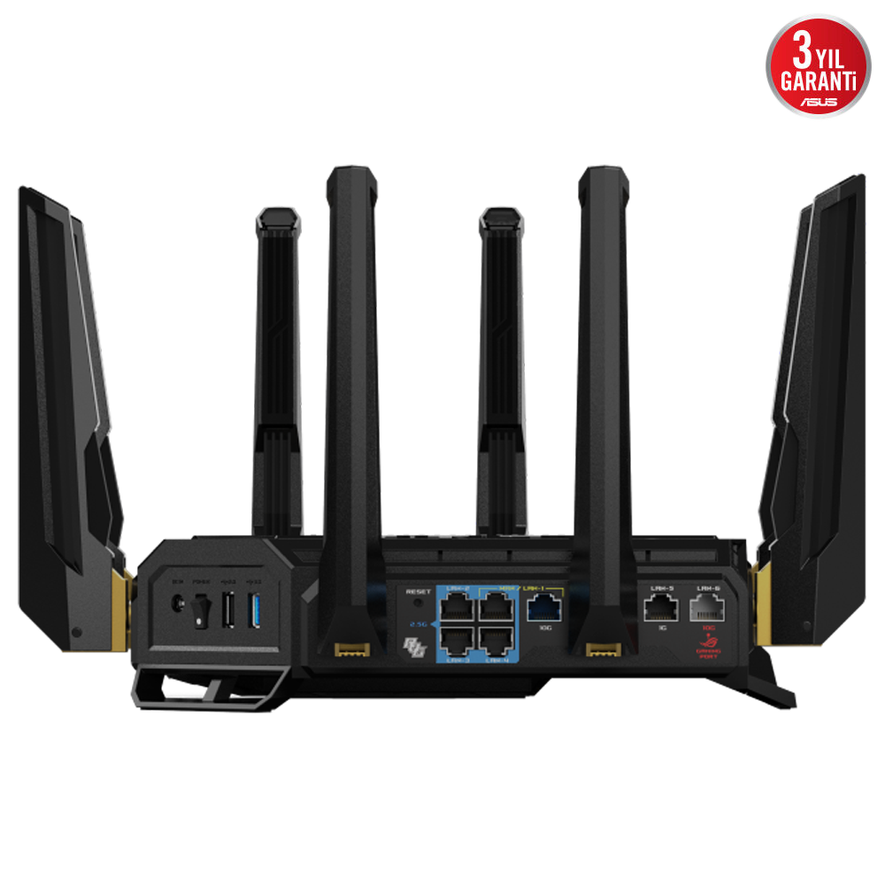 ASUS ROG Rapture GT-BE98 Pro 20. Yıl Özel Seri BE25000 WIFI 7 Quad-Band Gaming Router
