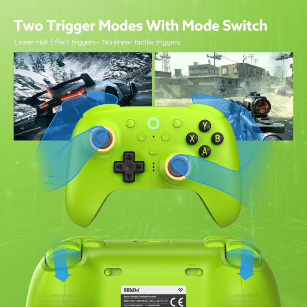 8BitDo Ultimate Hall Efect Kablosuz Yeşil Gamepad
