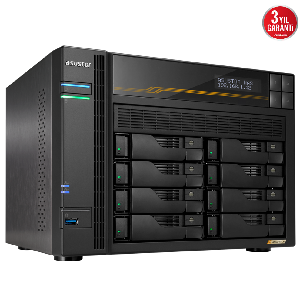 ASUSTOR LOCKERSTOR 8 Gen3 8 Yuvalı Desteği NAS Depolama Genişletici