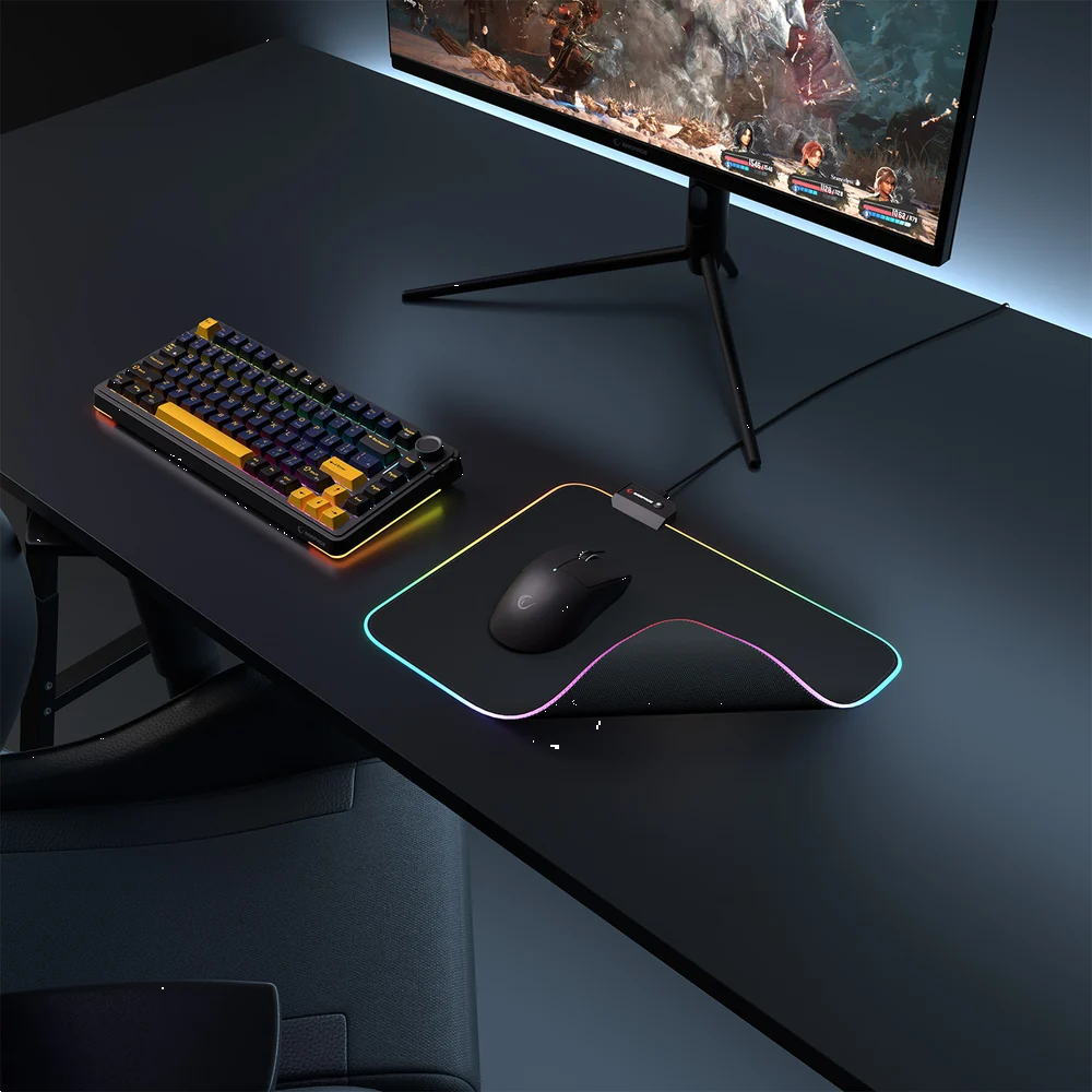 Rampage PULSAR MP-21 Siyah M RGB Gaming Mouse Pad
