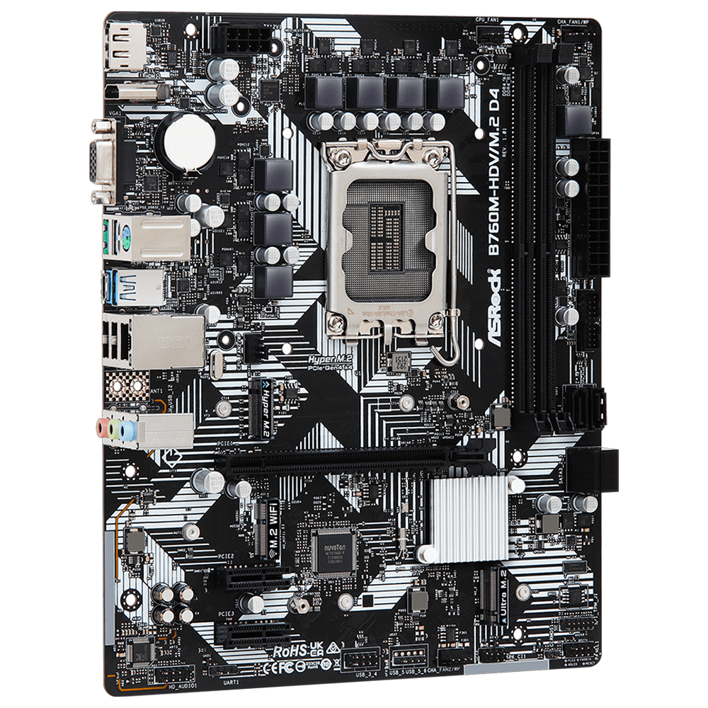 ASROCK B760M-HDV 5333MHz(OC) DDR4 Soket 1700 M.2 HDMI DP mATX Anakart