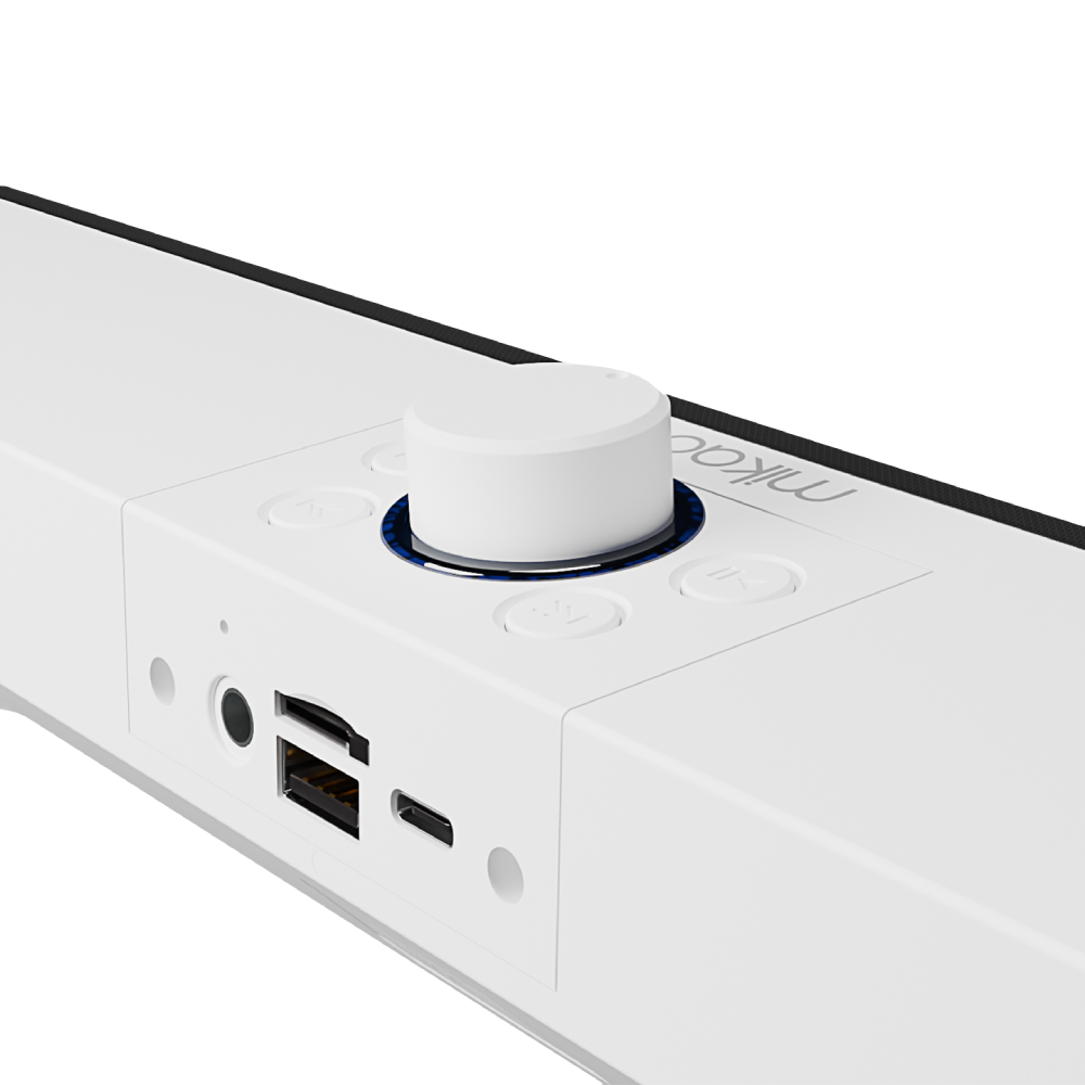 Mikado MD-SBT31 5*2W  1200mAh TF/BT/USB/Type-C RGB Beyaz Soundbar Speaker