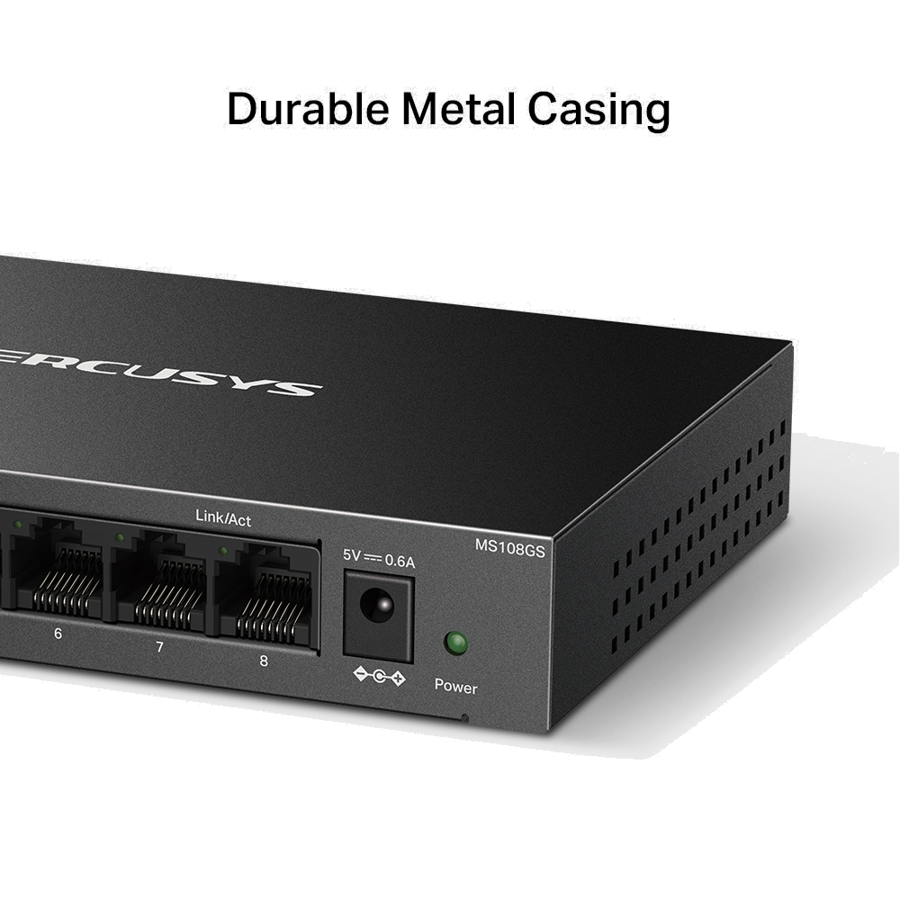 Mercusys MS108GS 8-Port 10/100/1000 Mbps Masaüstü Switch