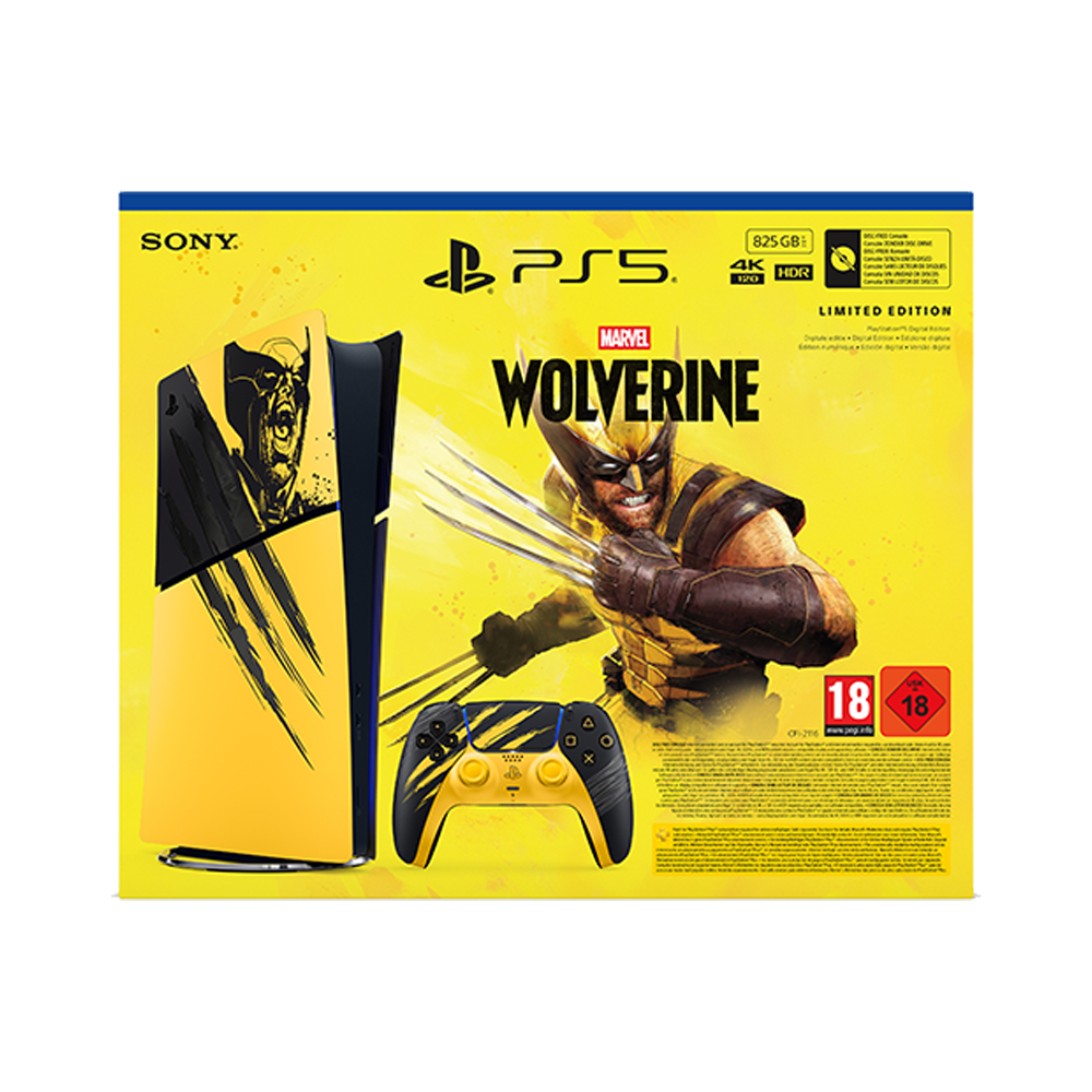 Sony PlayStation 5 Digital Edition Marvel Wolverine Battle Yellow Limited Edition Oyun Konsolu Resmi Distribütör Garantili