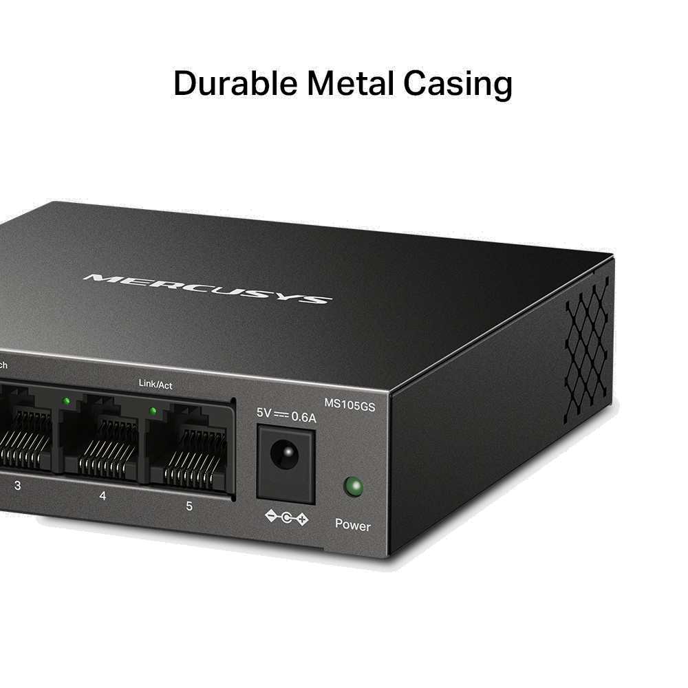 Mercusys MS105GS 5-Port 10/100/1000 Mbps Masaüstü Switch