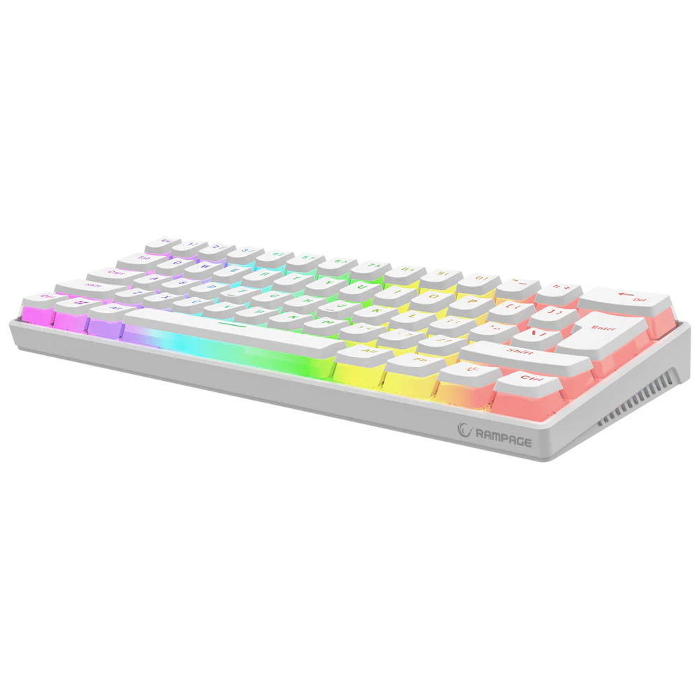 Rampage RADIANT K11 Red Switch RGB Beyaz İngilizce Kablolu Gaming Klavye