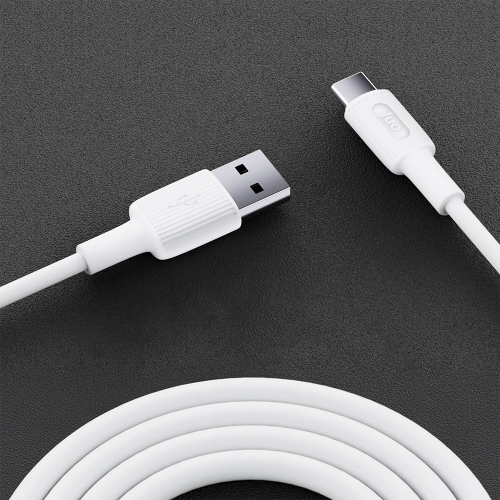 Juo 66W USB-A USB-C Beyaz Hızlı Şarj ve Data Kablosu 1 Metre