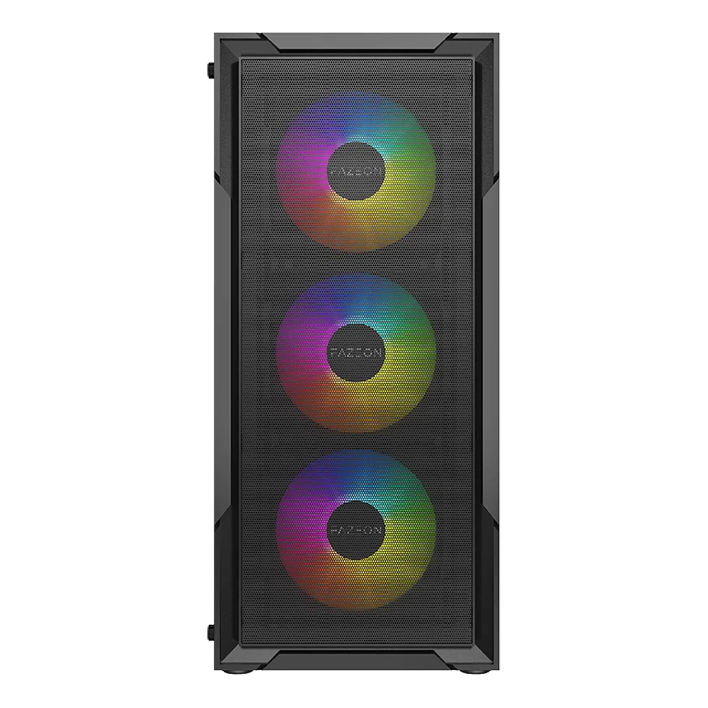 FAZEON F11 750W 80+ Bronze Tempered Glass Mesh 4x RGB Fanlı Siyah ATX Bilgisayar Kasası