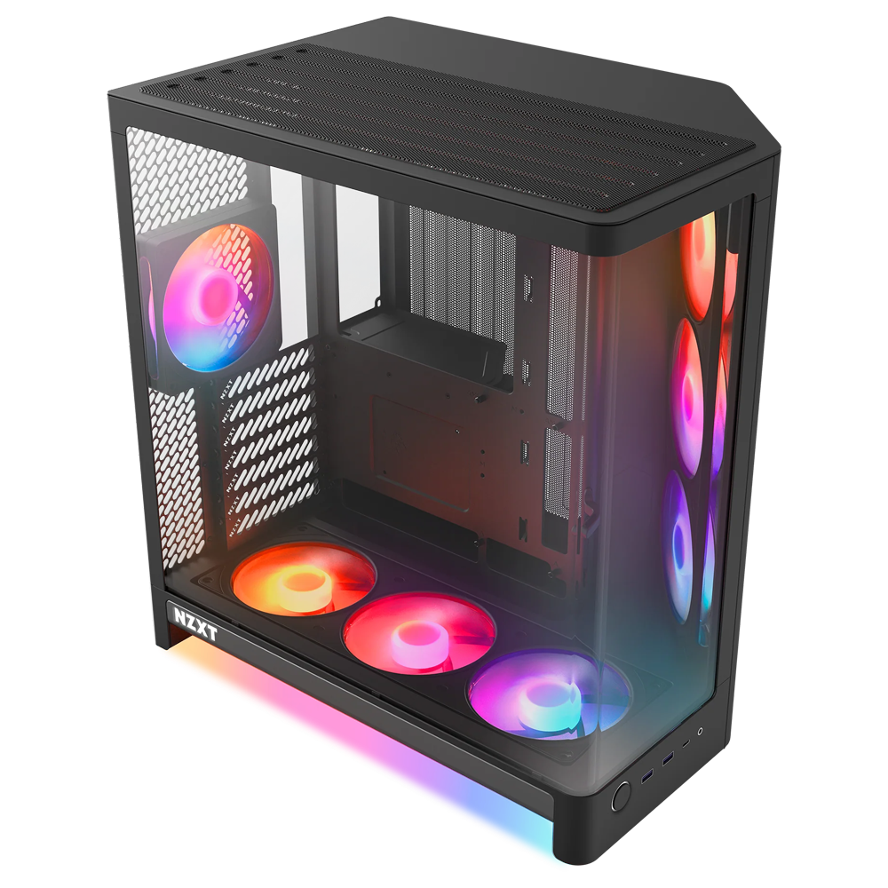 NZXT H6 RGB+ Tempered Glass USB 3.2 USB-C Siyah ATX Kasa